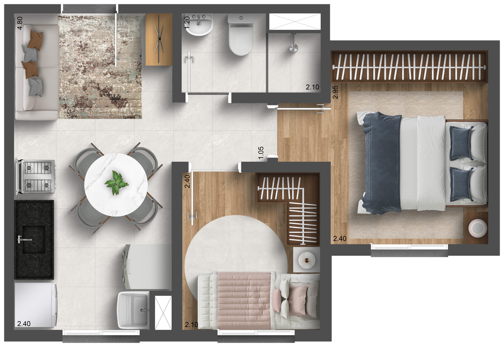 Vitta Estação Vila Prudente: 2 dorm 33m²