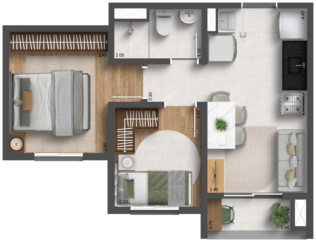Vitta Estação Vila Prudente: 2 dorm 34m²