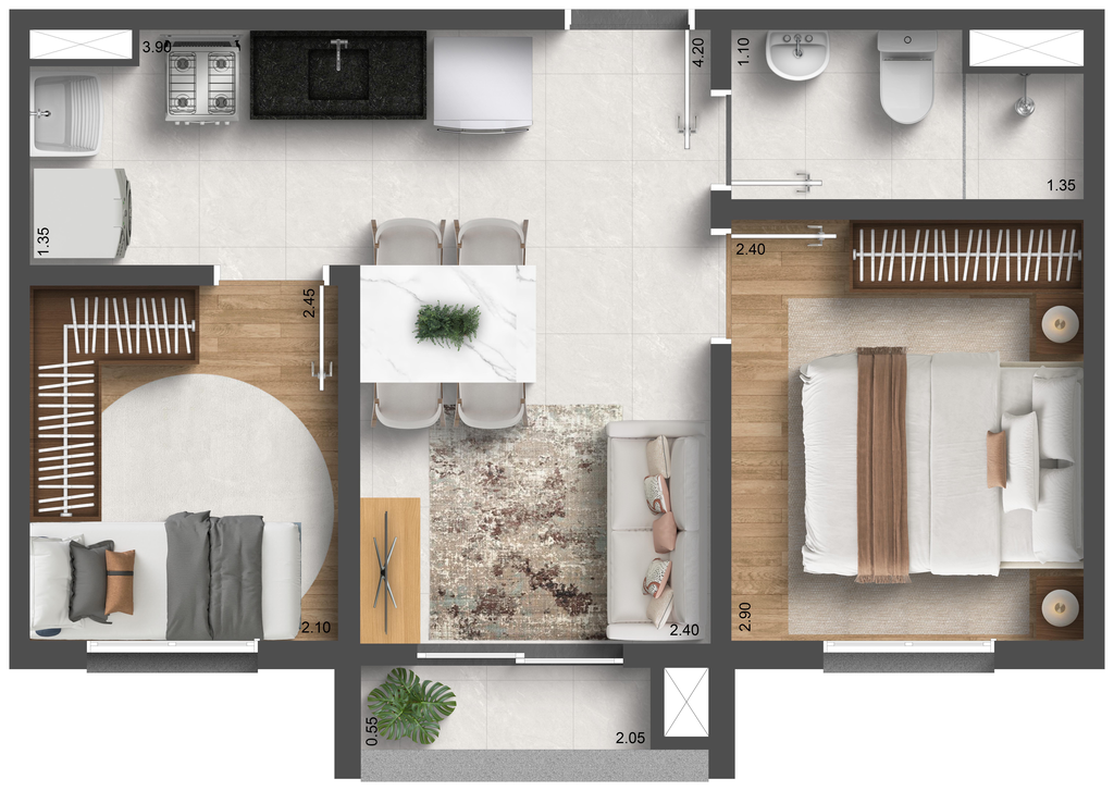 Vitta Estação Vila Prudente: 2 dorm 34m²