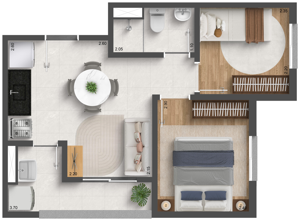 Vitta Estação Vila Prudente: 2 dorm 36m²