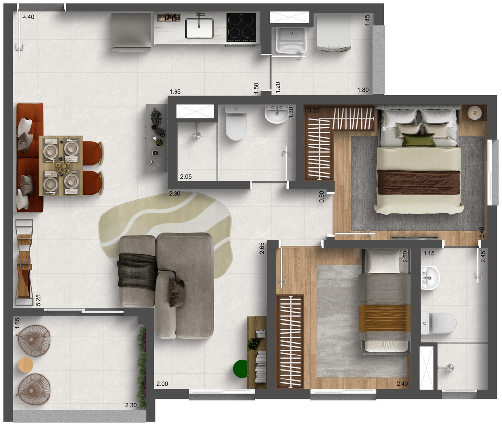 Vitta Estação Vila Prudente: 2 dorm 57m²