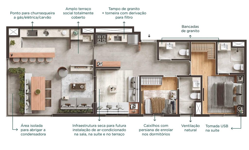 Viva Benx Star Campo Belo: 2 dorm 75m² penthouse
