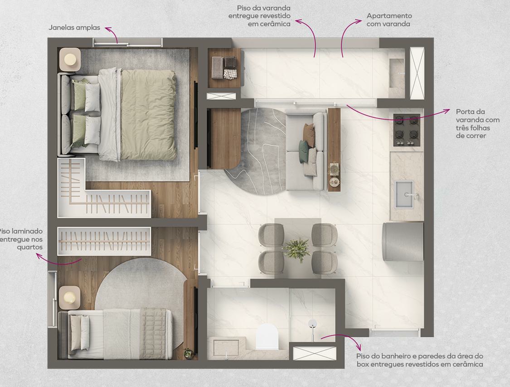 Vivaz Connection Adolfo Pinheiro: 2 dorm 35m²