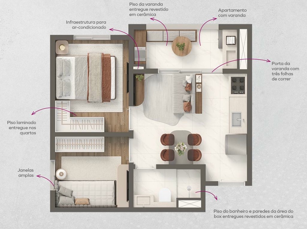 Vivaz Connection Adolfo Pinheiro: 2 dorm 37m²