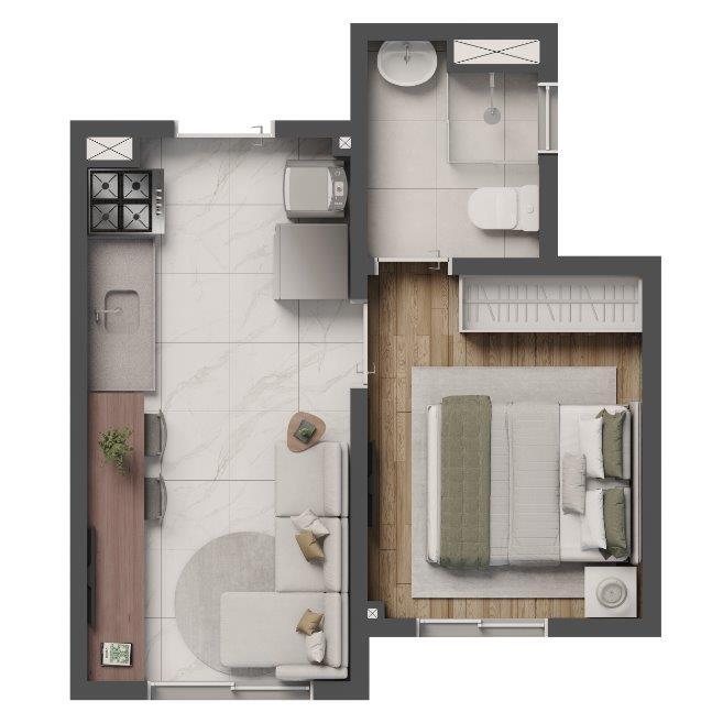 Vivaz Connection Klabin: 1 dorm 24m²