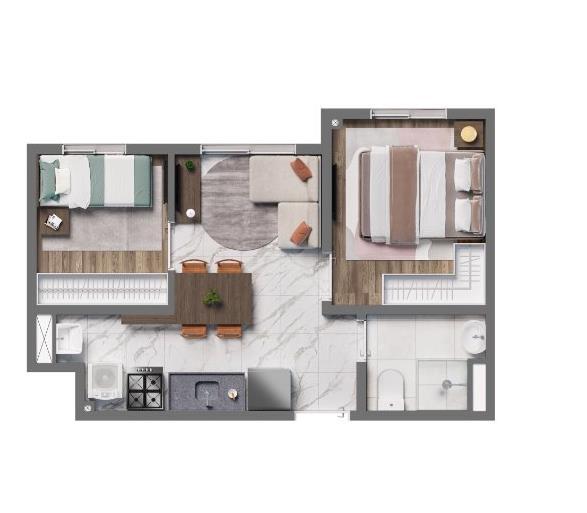 Vivaz Connection Klabin: 2 dorm 31m²