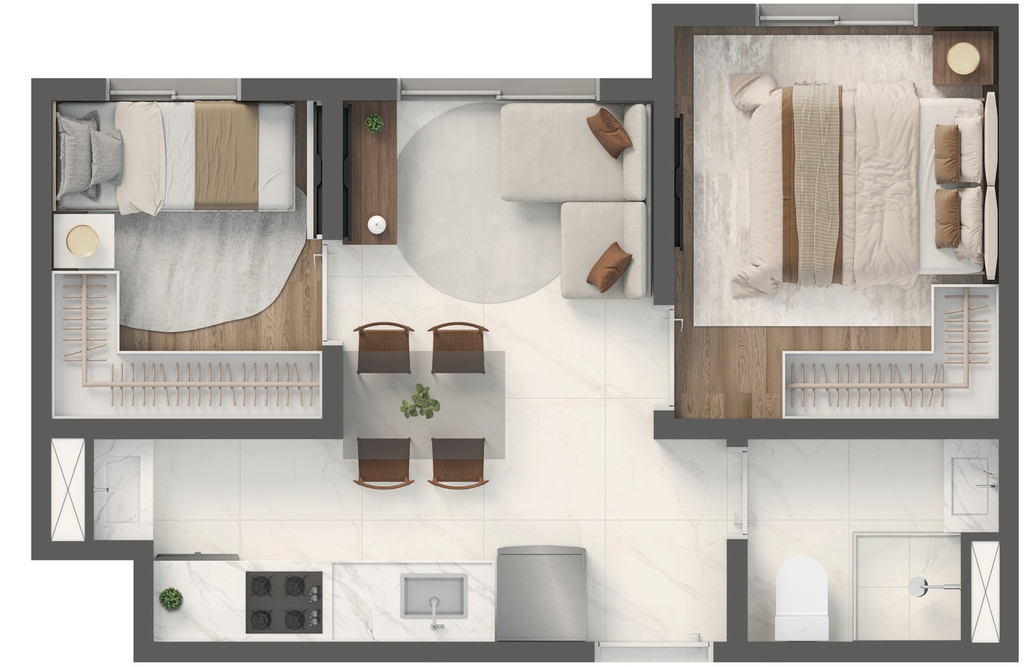 Vivaz Mooca: 2 dorm 31m²
