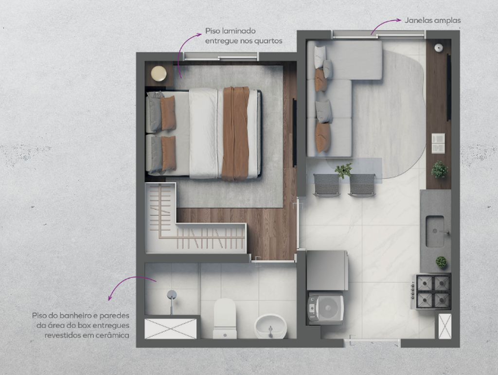 Vivaz Parque João Dias: 1 dorm 24m²