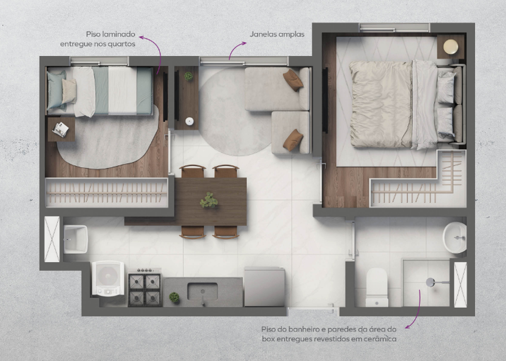 Vivaz Parque João Dias: 2 dorm 31m²
