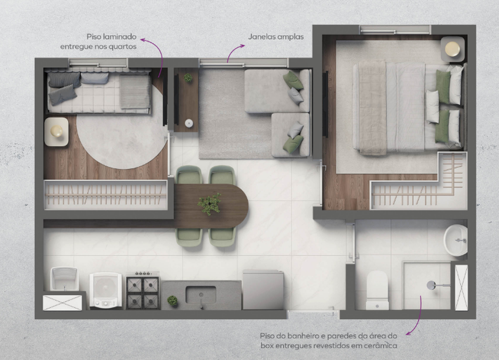 Vivaz Parque João Dias: 2 dorm 31m²