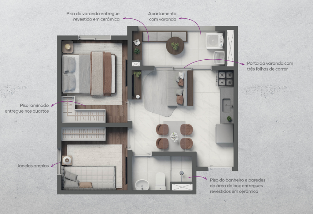 Vivaz Parque João Dias: 2 dorm 36m²