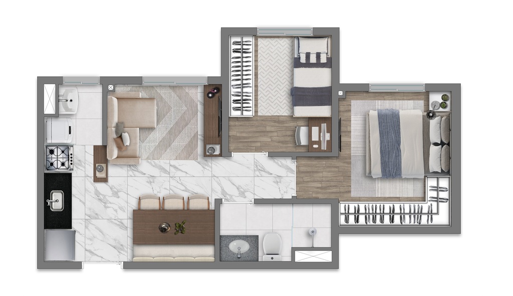 Vivaz Prime Vila Prudente: 2 dorm 36 62m²