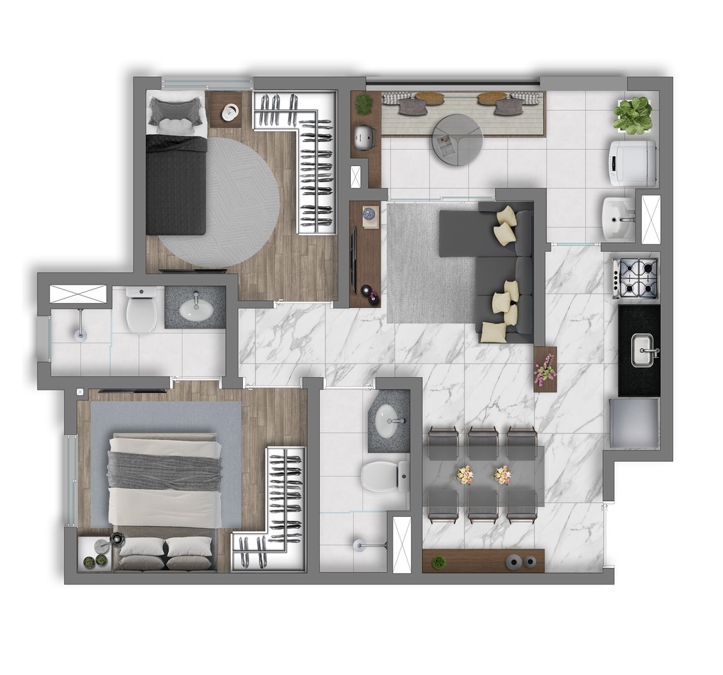 Vivaz Prime Vila Prudente: 2 dorm 47 95m²