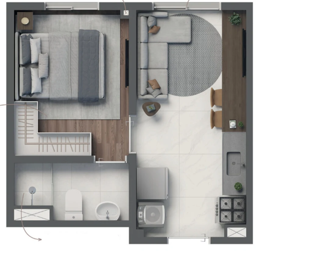 Vivaz Selection Santo Amaro Fase 1: 1 dorm 24m²