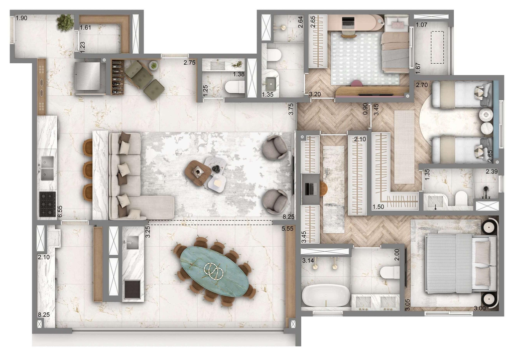 Wellness Chácara Santo Antônio: 3 dorm 140m²