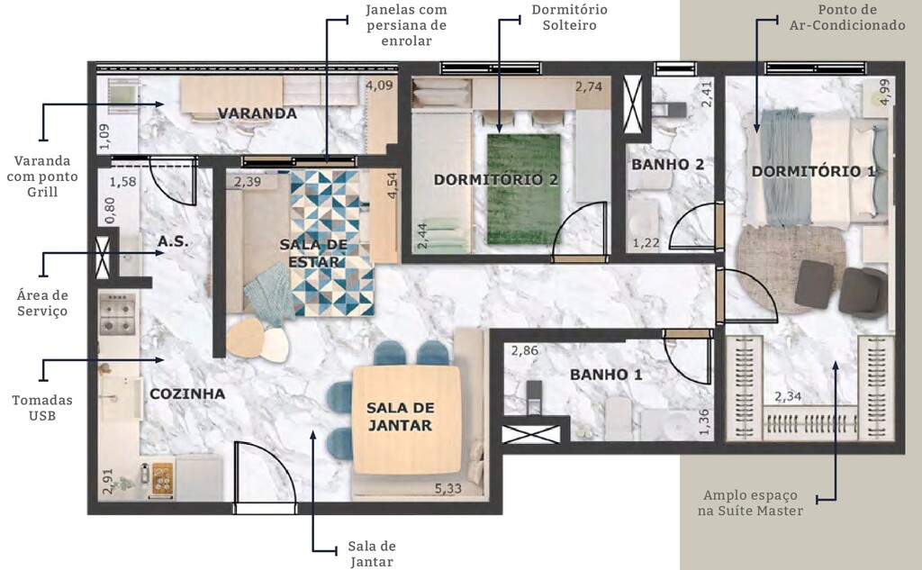 Yep! Santo André: 2 dorm 62 72m²