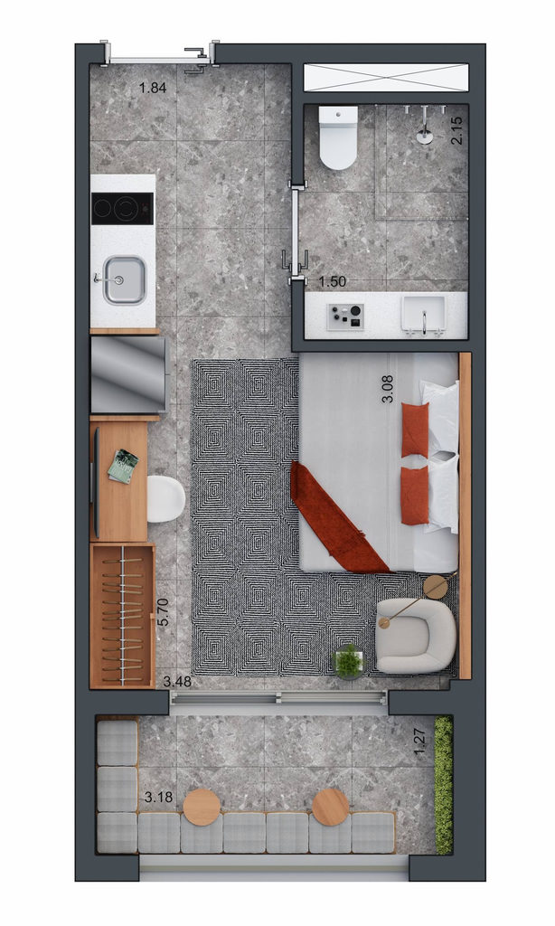 Zeit Brooklin: Zeit Studios studio 28m².jpg