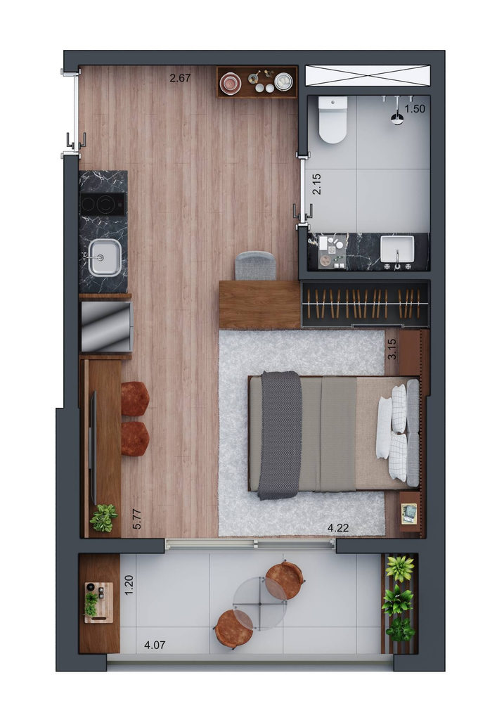 Zeit Brooklin: Zeit Studios studio 35m²..jpg