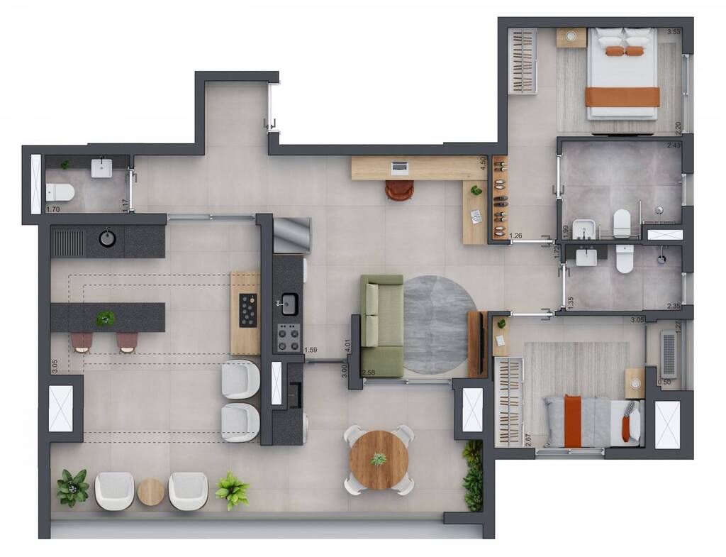Zeit Brooklin: 2 dorm 109m² cobertura horizontal
