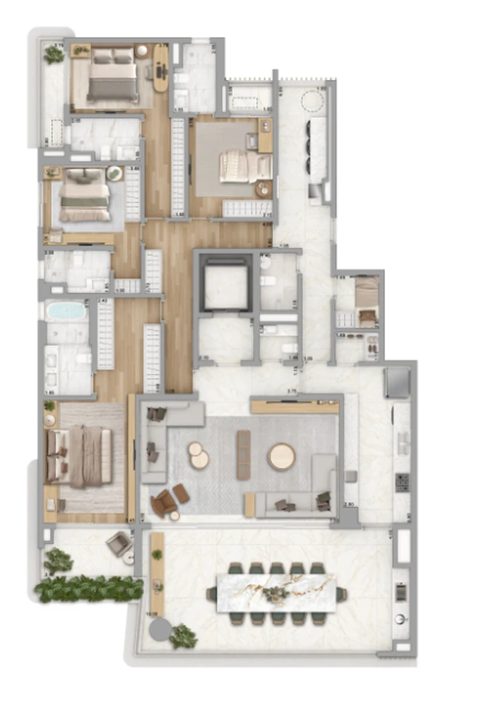 Planta do Zen Cyrela e Yoo