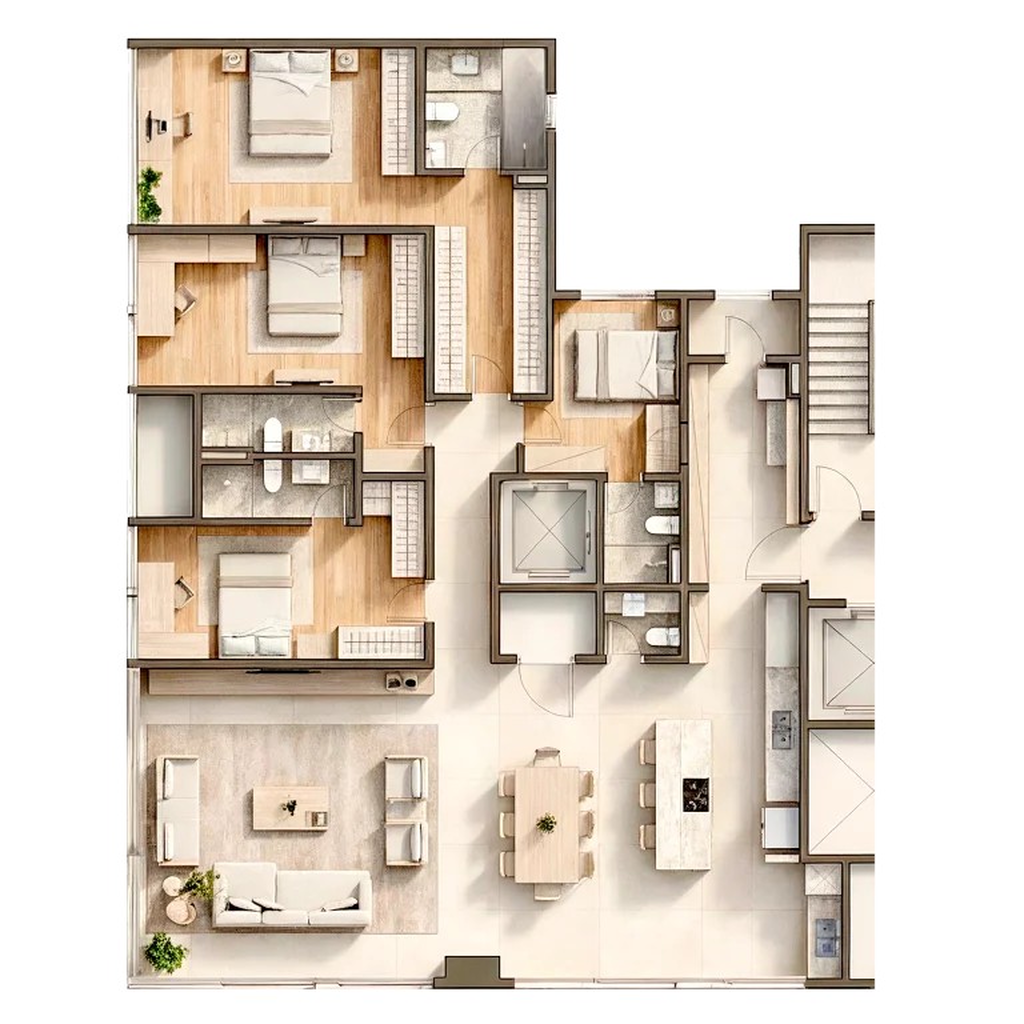 Zenith Residence: 4 dorm 202m²