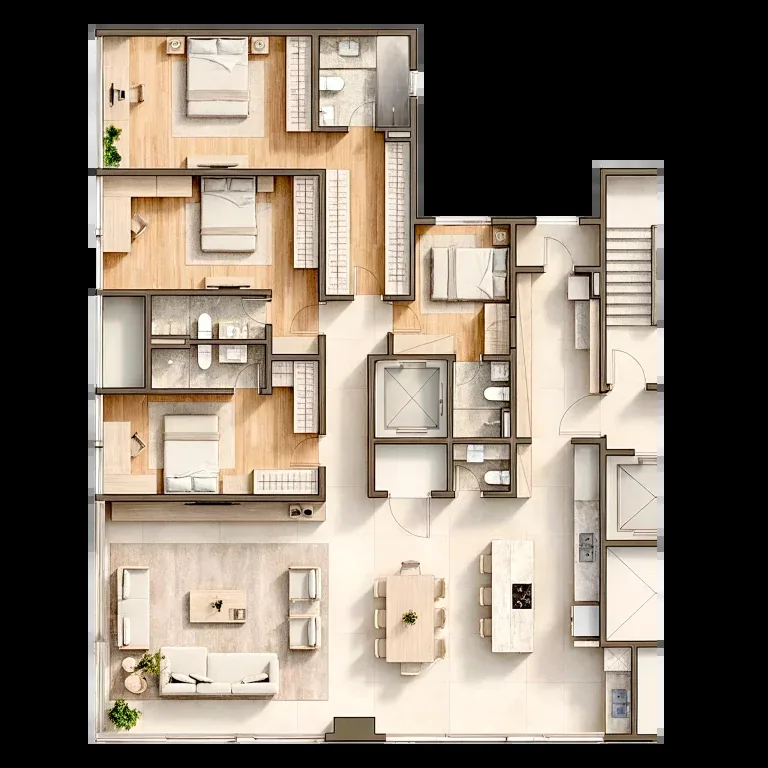 Planta do Zenith Residence