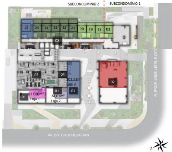 Planta do Zip Brooklin
